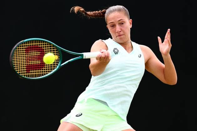 16th June 2024; Lexus Nottingham Tennis Centre, Nottingham, England; Rothesay Nottingham Open, Day 7; Diane Parry in action during her womens singles semi-final match against Karolina Pilskova  ActionPlus12655117 ShaunxBrooks