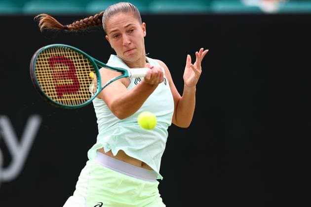 16th June 2024; Lexus Nottingham Tennis Centre, Nottingham, England; Rothesay Nottingham Open, Day 7; Diane Parry in action during her womens singles semi-final match against Karolina Pilskova  ActionPlus12655119 ShaunxBrooks