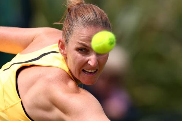 16th June 2024; Lexus Nottingham Tennis Centre, Nottingham, England; Rothesay Nottingham Open, Day 7; Karolina Pilskova in action during her womens singles semi-final match with Diane Parry  ActionPlus12655121 ShaunxBrooks