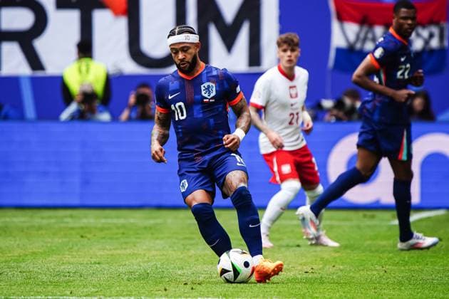 Memphis Depay Netherlands, 10 GER, Poland vs Netherlands, European Football Championship, UEFA Euro 2024, Matchday 1, 16 06 2024 GER, Poland vs Netherlands, European Football Championship, UEFA Euro 2024, Matchday 1, 16 06 2024 Hamburg Copyright: xEibner-Pressefoto MarcelxvonxFehrnx EP_MFN