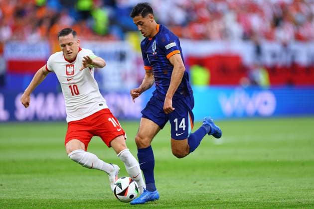 2024.06.16 Hamburg Pilka nozna Reprezentacja Mistrzostwa Europy EURO 2024 Niemcy Polska - Holandia N z Tijjani Reijnders Foto Pawel Andrachiewicz PressFocus 2024.06.16 Hamburg Football European Championships 2024 EURO 2024 Germany Poland - Netherlands Tijjani Reijnders Credit: Pawel Andrachiewicz PressFocus NEWSPIX.PL --- Newspix.pl  20240616_PF_PA065