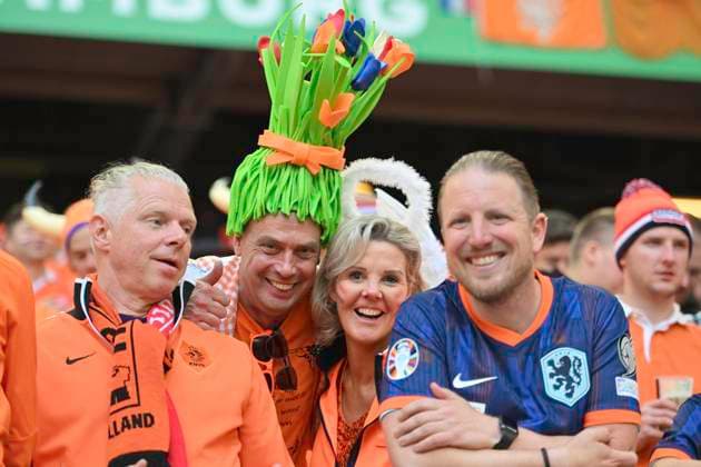 GER, Euro 2024, Group D, Poland POL vs Netherlands NED 16 06 2024, Volksparkstadion, GER, Euro 2024, Group D, Poland POL vs Netherlands NED in the picture Feature Dutch fans in the stadium nordphotoxGmbH xWitke nph00002