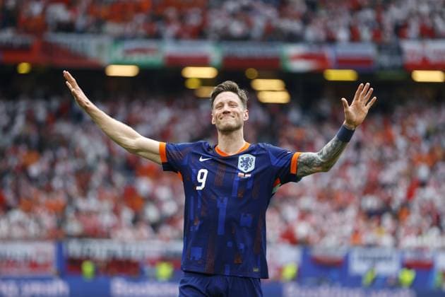 HAMBURG, Volkspark Stadium ,16-06-2024 , European Football Championship Euro2024, Group stage match no.7 between Poland and Netherlands 1-2. Match winner Netherlands player Wout Weghorst Poland - Netherlands (Euro2024)  x25506897x Copyright: