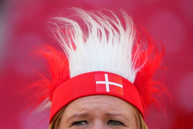 Denmark s supporters during the Euro 2024 soccer match between Slovenia and Denmark at the Stuttgart Arena , Stuttgart , Germany - Sunday 16 , June , 2024. - Soccer .  Copyright: xSpada LaPressex