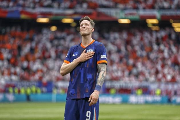 HAMBURG, Volkspark Stadium ,16-06-2024 , European Football Championship Euro2024, Group stage match no.7 between Poland and Netherlands 1-2. Match winner Netherlands player Wout Weghorst Poland - Netherlands (Euro2024)  x25506906x Copyright: