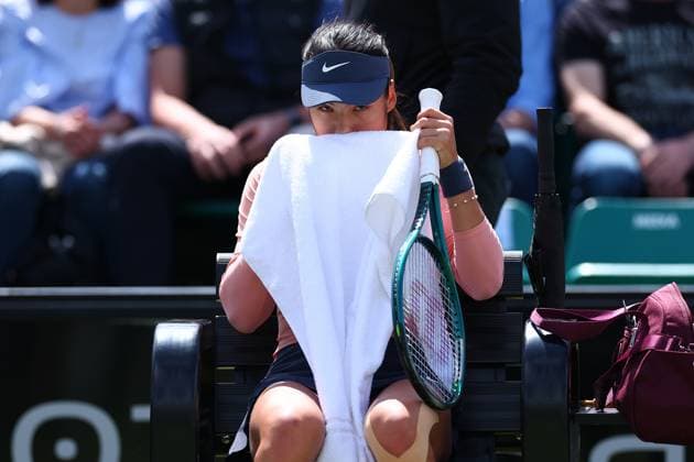 16th June 2024; Lexus Nottingham Tennis Centre, Nottingham, England; Rothesay Nottingham Open, Day 7; Emma Raducanu during her match against Katie Boulter , womens singles semi-final  ActionPlus12655211 ShaunxBrooks