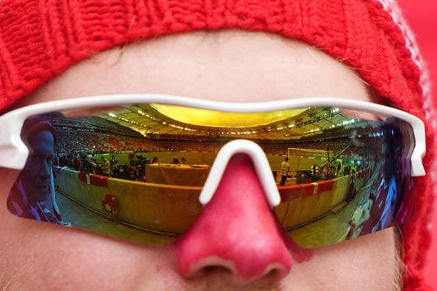 Denmark s supporters during the Euro 2024 soccer match between Slovenia and Denmark at the Stuttgart Arena , Stuttgart , Germany - Sunday 16 , June , 2024. - Soccer .  Copyright: xSpada LaPressex