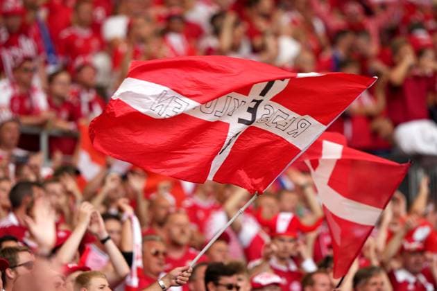 Denmark s supporters during the Euro 2024 soccer match between Slovenia and Denmark at the Stuttgart Arena , Stuttgart , Germany - Sunday 16 , June , 2024. - Soccer .  Copyright: xSpada LaPressex