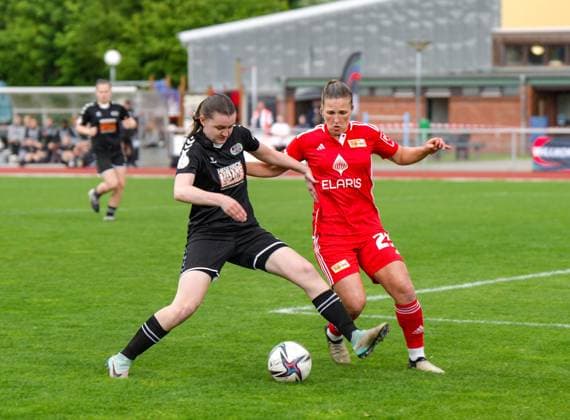 Soccer, Women, Season 2023 2024, Promotion match to 2 Bundesliga second leg , SV Henstedt Ulzburg 1 FC Union Berlin, f l Lisa Kristin Behneke SV Henstedt Ulzburg , Dina Orschmann 1 Women 1 FC Union , 16 06 2024, Copyright: xMatthiasxKochx