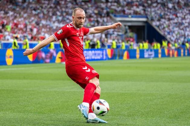 240616 Christian Eriksen of Denmark during the UEFA Euro 2024 Football Championship match between Slovenia and Denmark on June 16, 2024 in Stuttgart Photo Mathias Bergeld BILDBYRAN code MB MB0936 fotboll football soccer fotballs em europamästerskap em uefa euro uefa european football championship euro 2024 slovenien slovenia danmark denmark bbeng  Copyright: MATHIASxBERGELD BB240616MB055