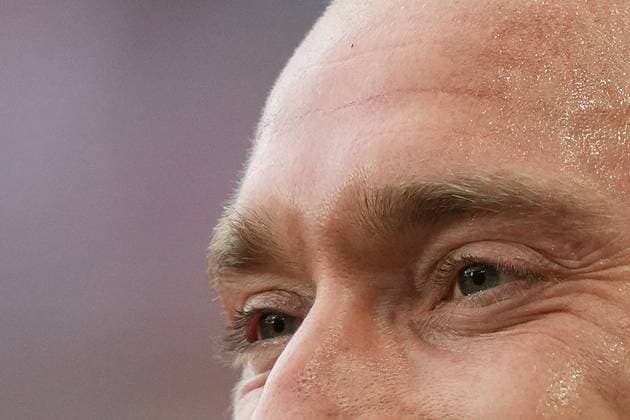 Denmark s Christian Eriksen celebrates after scoring 0-1 during the Euro 2024 soccer match between Slovenia and Denmark at the Stuttgart Arena , Stuttgart , Germany - Sunday 16 , June , 2024. - Soccer .  Copyright: xSpada LaPressex