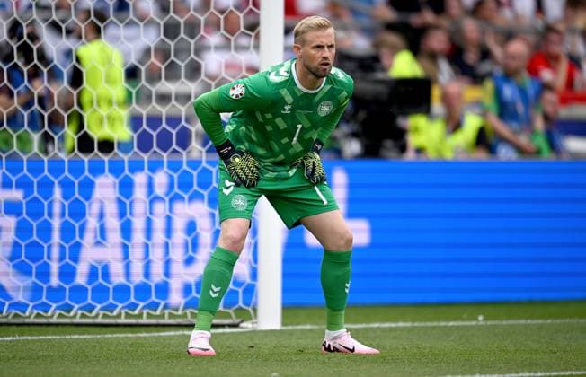 Football Euro 2024 Group C opening match 16 06 2024 Slovenia Denmark Goalkeeper Kasper Schmeichel Denmark