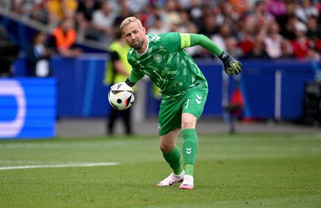 Football Euro 2024 Group C opening match 16 06 2024 Slovenia Denmark Goalkeeper Kasper Schmeichel Denmark