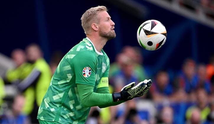 Football Euro 2024 Group C opening match 16 06 2024 Slovenia Denmark Goalkeeper Kasper Schmeichel Denmark