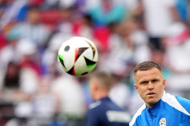 Slovenia s Josip Ilicic during the Euro 2024 soccer match between Slovenia and Denmark at the Stuttgart Arena , Stuttgart , Germany - Sunday 16 , June , 2024. - Soccer .  Copyright: xSpada LaPressex