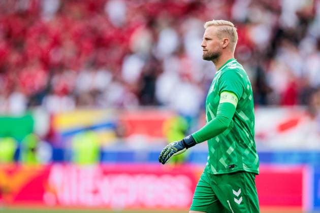 UEFA EURO 2024 Slovenia Denmark 16 06 2024 Kasper Schmeichel Denmark, 1 UEFA EURO 2024 Slovenia Denmark Stuttgart Arena, Stuttgart on 16 06 2024 Copyright: xBEAUTIFULxSPORTS Wunderlx