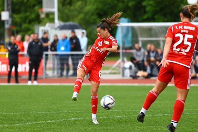 Soccer I Women I Promotion match 2 Bundesliga I SV Henstedt Ulzburg 1 FC Union Berlin I 16 06 2024 Celine Frank 6, 1 FC Union Berlin Women Henstedt Ulzburg Beckersbergstadion Schleswig Holstein Germany Copyright: xLobeca RHx