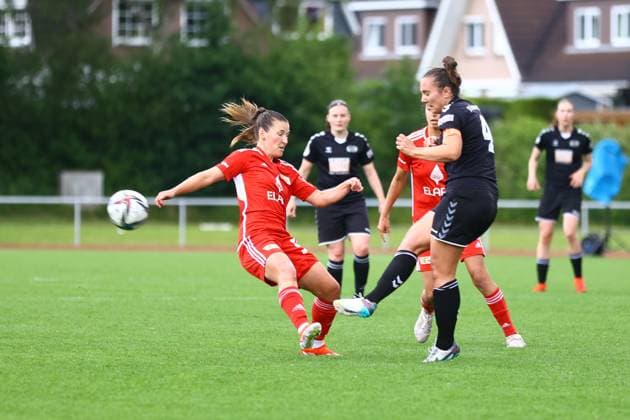 Soccer I Women I Promotion match 2 Bundesliga I SV Henstedt Ulzburg 1 FC Union Berlin I 16 06 2024 Katja Orschmann 55, 1 FC Union Berlin Women Malin Hegeler 4, SV Henstedt Ulzburg Henstedt Ulzburg Beckersbergstadion Schleswig Holstein Germany Copyright: xLobeca RHx