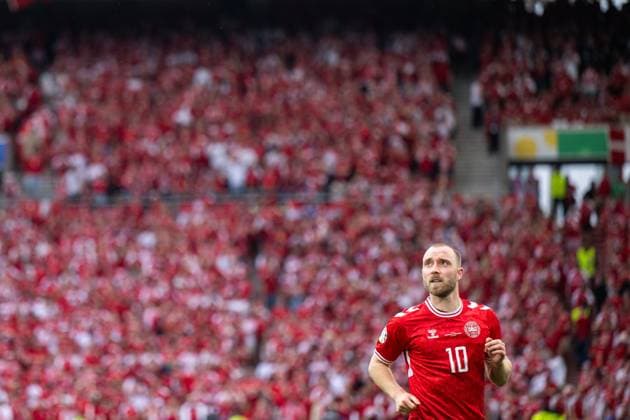 240616 Christian Eriksen of Denmark during the UEFA Euro 2024 Football Championship match between Slovenia and Denmark on June 16, 2024 in Stuttgart Photo Mathias Bergeld BILDBYRAN code MB MB0936 fotboll football soccer fotballs em europamästerskap em uefa euro uefa european football championship euro 2024 slovenien slovenia danmark denmark bbeng  Copyright: MATHIASxBERGELD BB240616MB080