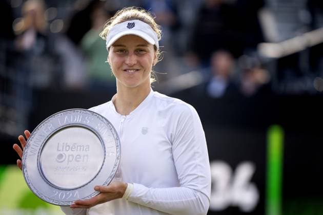 ROSMALEN - Liudmila Samsonova (RUS) wins the final of the Libema Open tennis tournament in Rosmalen. ANP SANDER KONING xVIxANPxSportx xxANPxIVx 501253439 originalFilename: 501253439.jpg