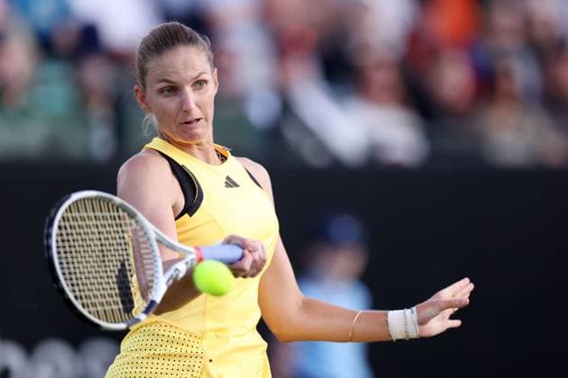 Karolina Pliskova during the Final match against Katie Boulter. Rothesay Open Nottingham, Day 7, Tennis, Lexus Nottingham Tennis Centre, Nottingham, UK - 16 June 2024  Copyright: xRyanxBrowne Shutterstockx 14523734bj