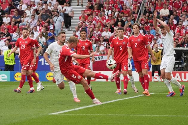 Victor Kristiansen Denmark, Denmark, 17 klärt Stuttgart 16 06 2024 Denmark vs Slovenia, EURO2024 M6, Group C, EM Arena Stuttgart