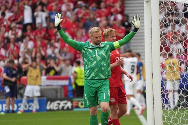 Goalkeeper Goalie Kasper Schmeichel Denmark, Denmark, 01 Stuttgart 16 06 2024 Denmark vs Slovenia, EURO2024 M6, Group C, EM Arena Stuttgart