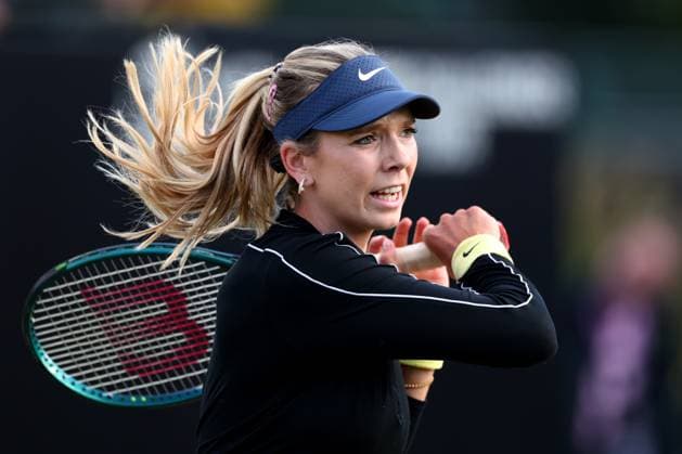 16th June 2024; Lexus Nottingham Tennis Centre, Nottingham, England; Rothesay Nottingham Open, Day 7; Katie Boulter during her womens singles final match with Karolina Pilskova  ActionPlus12655313 ShaunxBrooks