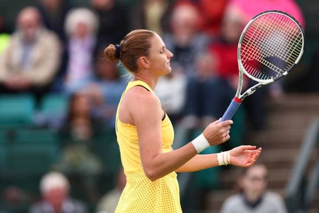 16th June 2024; Lexus Nottingham Tennis Centre, Nottingham, England; Rothesay Nottingham Open, Day 7; A dejected looking Karolina Pilskova after she looses a point during her womens singles final match against Katie Boulter  ActionPlus12655323 ShaunxBrooks