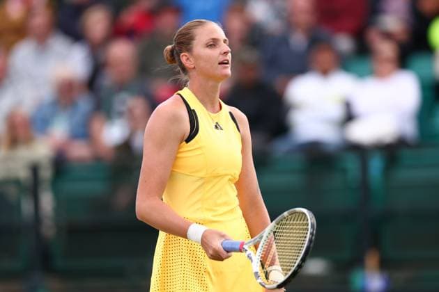 16th June 2024; Lexus Nottingham Tennis Centre, Nottingham, England; Rothesay Nottingham Open, Day 7; A dejected looking Karolina Pilskova after she looses a point during her womens singles final match against Katie Boulter  ActionPlus12655324 ShaunxBrooks