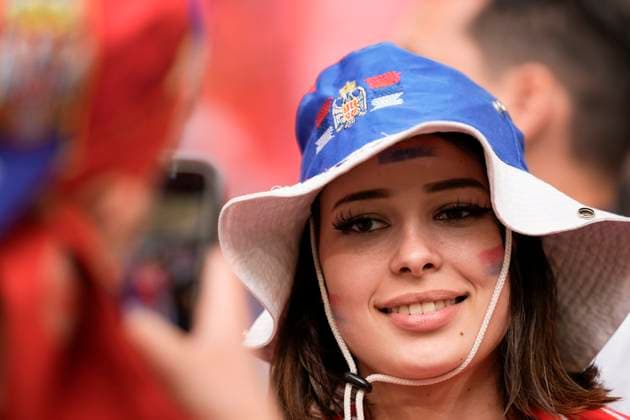 Fans of Serbia during the Euro 2024 soccer match between Serbia and England at the Arena AufSchalke, stadium, Gelsenkirchen, Germany - Sunday 16 , June , 2024. - Soccer .  Copyright: xFabioxFerrari LaPressex