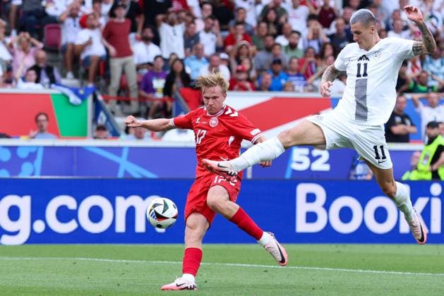 Soccer UEFA EURO 2024 Group Stage 1 Matchday Slovenia Denmark on 16 06 2024 at the Stuttgart Arena in Stuttgart X xMSx