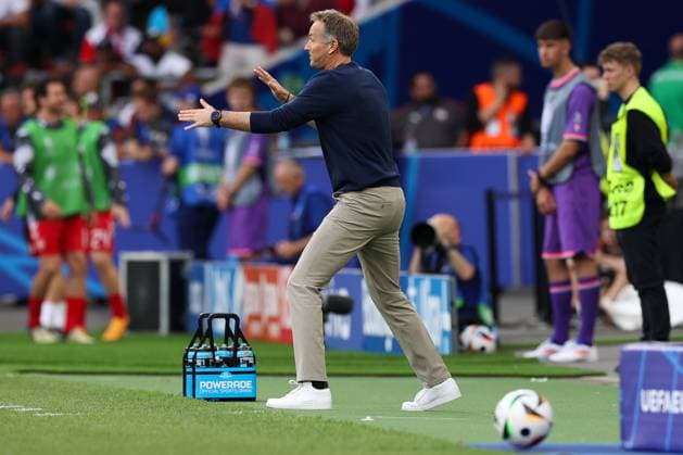 Soccer UEFA EURO 2024 Group Stage 1 Matchday Slovenia Denmark on 16 06 2024 at the Stuttgart Arena in Stuttgart Kasper Hjulmand Coach Head Coach Denmark xMSx