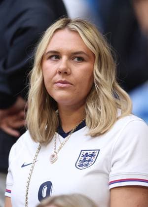 Gelsenkirchen, Germany, 16th June 2024. Kate Goodland wife of England player Harry Kane during the UEFA European Championships match at Arena Aufschalke, Gelsenkirchen. Picture credit should read: David Klein Sportimage EDITORIAL USE ONLY. No use with unauthorised audio, video, data, fixture lists, club league logos or live services. Online in-match use limited to 120 images, no video emulation. No use in betting, games or single club league player publications. SPI-3196-0008