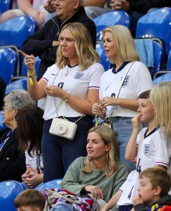 Serbia v England UEFA EURO, EM, Europameisterschaft,Fussball 2024 Group C Katie Goodland (left), wife of Harry Kane before the UEFA Euro 2024 Group C match between Serbia and England at Veltins-Arena, Gelsenkirchen Copyright: xPaulxChestertonx FIL-20270-0020 UK Newspapers OUT