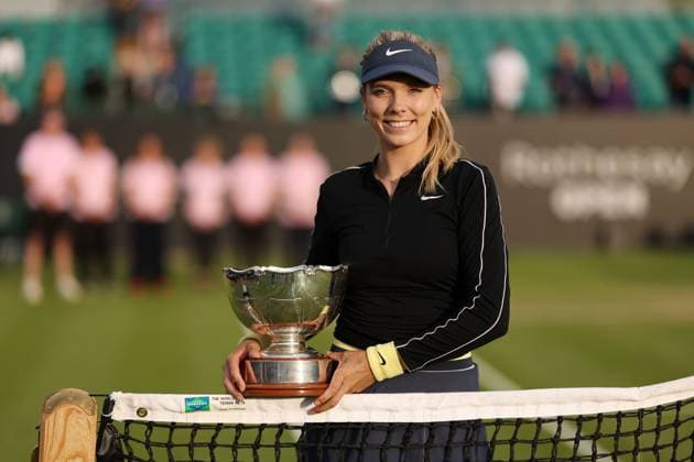 Katie Boulter after twinning the final match. Rothesay Open Nottingham, Day 7, Tennis, Lexus Nottingham Tennis Centre, Nottingham, UK - 16 June 2024  Copyright: xRyanxBrowne Shutterstockx 14523734bx