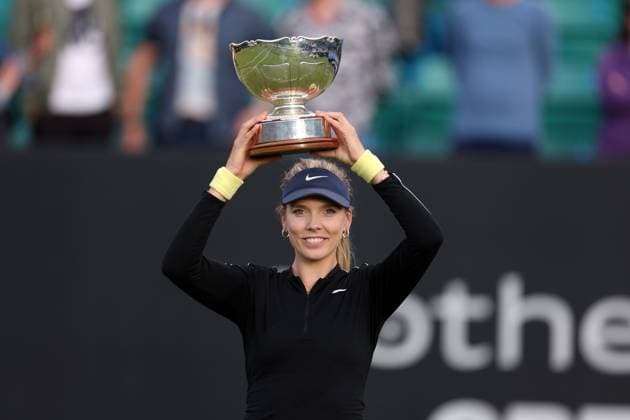 Katie Boulter after twinning the final match. Rothesay Open Nottingham, Day 7, Tennis, Lexus Nottingham Tennis Centre, Nottingham, UK - 16 June 2024  Copyright: xRyanxBrowne Shutterstockx 14523734bv