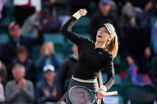Katie Boulter celebrates after winning the final Rothesay Open Nottingham, Day 7, Tennis, Lexus Nottingham Tennis Centre, Nottingham, UK - 16 June 2024  Copyright: xRyanxBrowne Shutterstockx 14523734cm