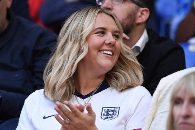 Soccer UEFA EURO 2024 Group Stage 1 Matchday Serbia England on 16 06 2024 at the Arena AufSchalke in Gelsenkirchen Katie Goodland wife of Harry Kane xRx