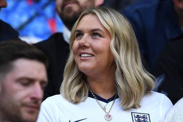 Soccer UEFA EURO 2024 Group Stage 1 Matchday Serbia England on 16 06 2024 at the Arena AufSchalke in Gelsenkirchen Katie Goodland wife of Harry Kane xRx