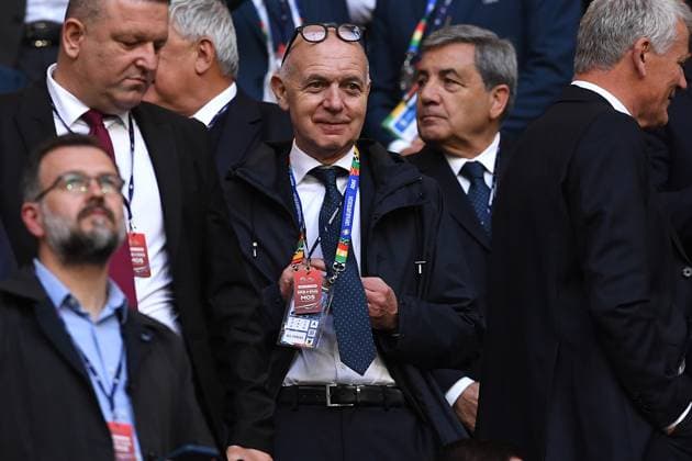 Soccer UEFA EURO 2024 Group Stage 1 Matchday Serbia England on 16 06 2024 at the Arena AufSchalke in Gelsenkirchen Bernd Neuendorf President DFB xRx