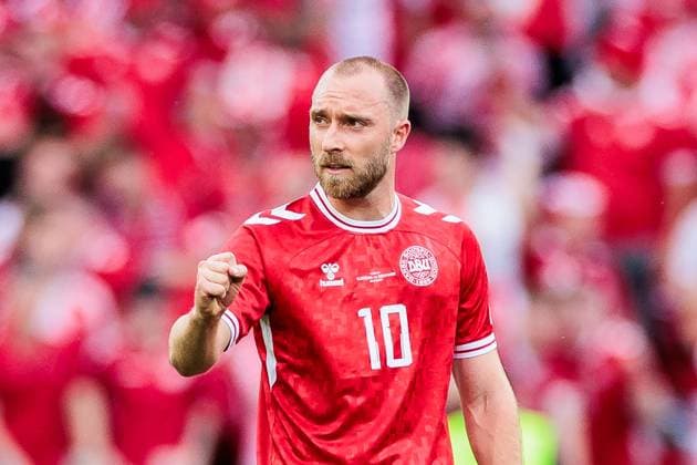 UEFA EURO 2024 Slovenia Denmark 16 06 2024 Christian Eriksen Denmark, 10 celebrates his 0 1 goal UEFA EURO 2024 Slovenia Denmark Stuttgart Arena, Stuttgart on 16 06 2024 Copyright: xBEAUTIFULxSPORTS Wunderlx