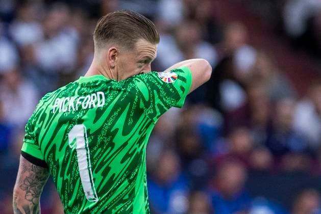 UEFA EURO 2024 Group match Serbia England 16 06 2024 Jordan Pickford England, 1 UEFA EURO 2024 Group match Serbia England Arena AufSchalke, Gelsenkirchen, on 16 06 2024 Copyright: xBEAUTIFULxSPORTS Meuselx
