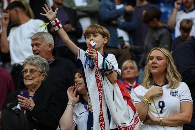 Euro 2024 Serbia England on 16 06 2024 in the Arena AufSchalke in Gelsenkirchen Katie Goodland, wife of Harry Kane England, 9 MH