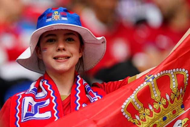 GER: Serbia v England. UEFA EURO, EM, Europameisterschaft,Fussball 2024 Serbia fan during the UEFA Euro 2024 match between Serbia and England, Group C, date 1, played at Arena AufSchalke stadium on June 16, 2024 in Gelsenkirchen, Germany. kpng Copyright: xSergioxRuizx xPRESSINPHOTOx PS_240616_SER_ENG_1018