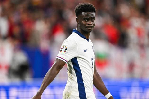 GELSENKIRCHEN - Bukayo Saka of England during the UEFA EURO, EM, Europameisterschaft,Fussball 2024 group C match between Serbia and England at Veltins Arena on June 16, 2024 in Gelsenkirchen, Germany. ANP Hollandse Hoogte UEFA EURO 2024 2024 xVIxANPxSportx xGerritxvanxKeulenxIVx 501263329 originalFilename: 501263329.jpg