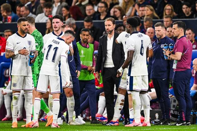 GELSENKIRCHEN - England coach Gareth Southgate during the UEFA EURO, EM, Europameisterschaft,Fussball 2024 group C match between Serbia and England at Veltins Arena on June 16, 2024 in Gelsenkirchen, Germany. ANP Hollandse Hoogte UEFA EURO 2024 2024 xVIxANPxSportx xGerritxvanxKeulenxIVx 501264039 originalFilename: 501264039.jpg
