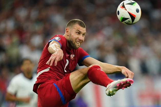 GER: Serbia v England. UEFA EURO, EM, Europameisterschaft,Fussball 2024 Strahinja Pavlovic of Serbia during the UEFA Euro 2024 match between Serbia and England, Group C, date 1, played at Arena AufSchalke stadium on June 16, 2024 in Gelsenkirchen, Germany. kpng Copyright: xSergioxRuizx xPRESSINPHOTOx PS_240616_SER_ENG_1048