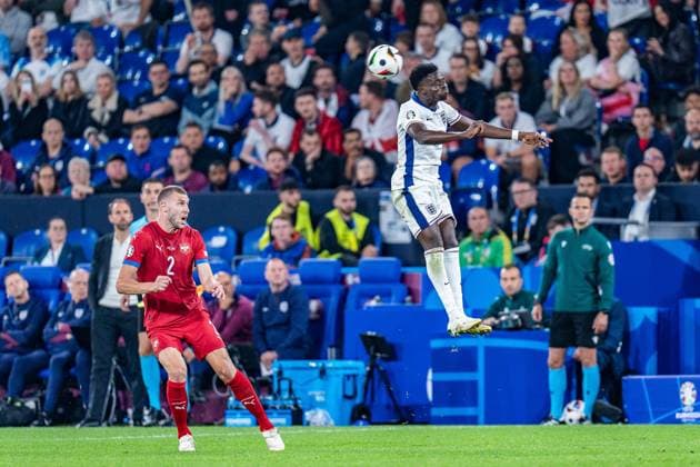 Bukayo Saka England, 7 Serbia vs England, Men, Football, Matchday 1, EURO 2024, 16 06 2024, European Championship, Group C Serbia vs England, Men, Football, Matchday 1, EURO 2024, 16 06 2024, European Championship, Group C Gelsenkirchen Copyright: xEibner-Pressefoto BahhoxKarax EP_SRB