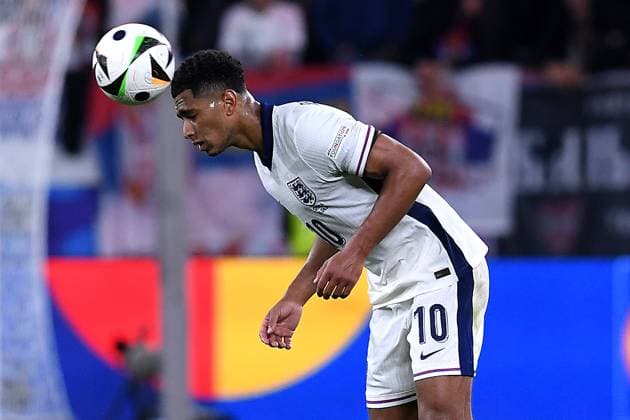 Soccer UEFA EURO 2024 Group Stage 1 Matchday Serbia England on 16 06 2024 at the Arena AufSchalke in Gelsenkirchen Jude Bellingham England xRx